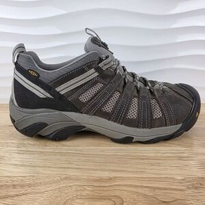 KEEN Utility Flint Low Steel Toe Shoes Mens Size 12 D Gargoyle Forest Night